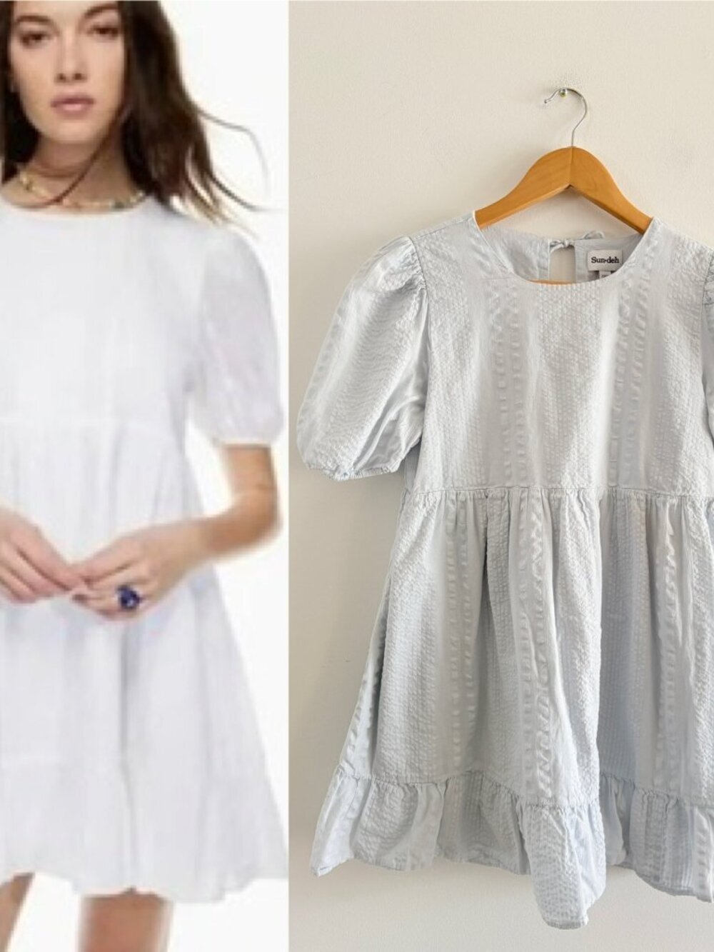 Aritzia Sunday Best Zane Dress Babydoll Plain Air Blue Size 2XS